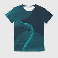 Женская футболка Извилистые линии трансформации