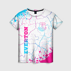 Футболка женская Everton neon gradient style вертикально, цвет: 3D-принт