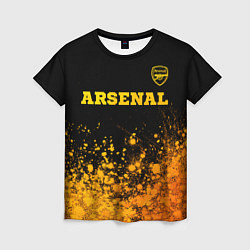 Футболка женская Arsenal - gold gradient посередине, цвет: 3D-принт