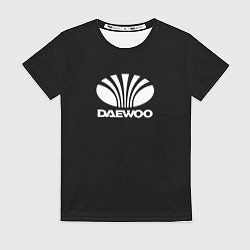 Футболка женская Daewoo white logo, цвет: 3D-принт