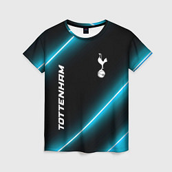 Футболка женская Tottenham неоновые лампы, цвет: 3D-принт