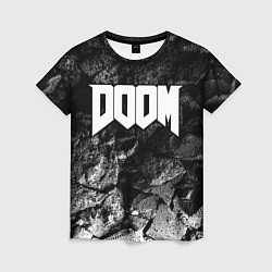 Женская футболка Doom black graphite