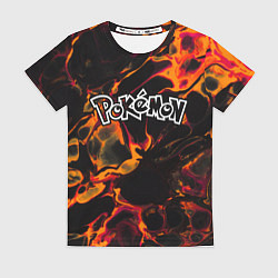 Футболка женская Pokemon red lava, цвет: 3D-принт