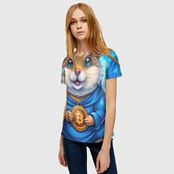 Футболка женская Хомячок с криптой, цвет: 3D-принт — фото 2
