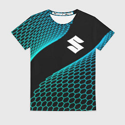 Футболка женская Suzuki electro hexagon, цвет: 3D-принт