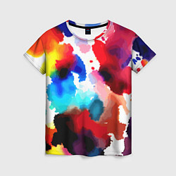 Женская футболка Абстрактная акварельная композиция
