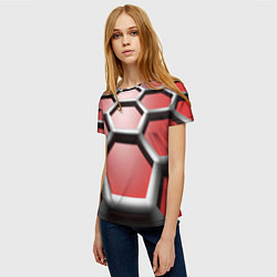 Футболка женская Броня робота, цвет: 3D-принт — фото 2