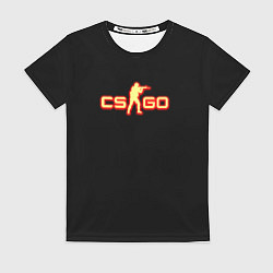 Женская футболка CSGO огненное лого