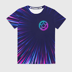 Женская футболка Black Butler neon blast lines