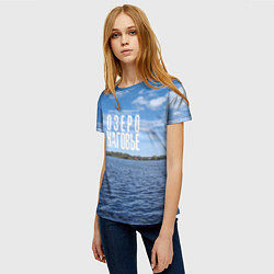Футболка женская Озеро Наговье, цвет: 3D-принт — фото 2