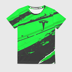 Футболка женская Tesla sport green, цвет: 3D-принт
