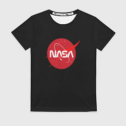 Футболка женская Nasa logo red, цвет: 3D-принт