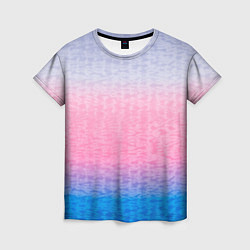 Футболка женская Tie-dye color gradient: pink-blue, цвет: 3D-принт