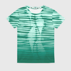 Футболка женская Tie-dye green stripes, цвет: 3D-принт