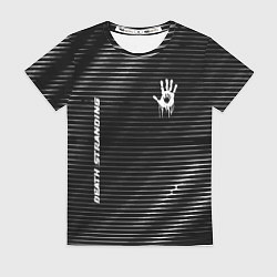 Женская футболка Death Stranding metal game lines