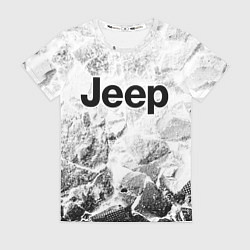 Футболка женская Jeep white graphite, цвет: 3D-принт