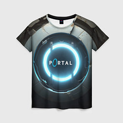 Футболка женская Portal logo game, цвет: 3D-принт