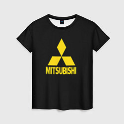 Футболка женская Mitsubishi logo yelow, цвет: 3D-принт