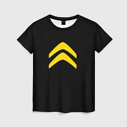 Футболка женская Citroen logo yellow, цвет: 3D-принт