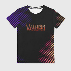 Футболка женская Valheim logo pattern, цвет: 3D-принт