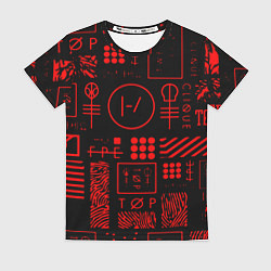 Футболка женская Twenty one pilots pattern rock, цвет: 3D-принт