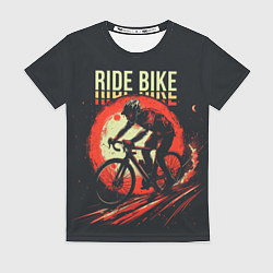 Женская футболка Ride bike
