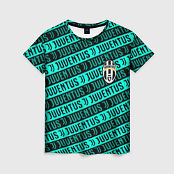 Футболка женская Juventus pattern logo steel, цвет: 3D-принт