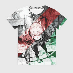 Футболка женская Пристально смотрящая девушка, цвет: 3D-принт