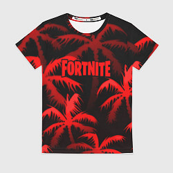 Женская футболка Fortnite tropic red