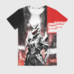 Футболка женская Боевой киборг в белой броне, цвет: 3D-принт