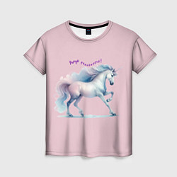 Футболка женская Чаруй реальность на розовом, цвет: 3D-принт