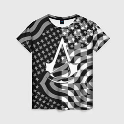 Женская футболка Assassins Creed logo game usa
