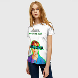 Футболка женская BTS Jimin Persona - кто я иероглифами, цвет: 3D-принт — фото 2