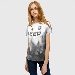 Футболка женская Jeep - white gradient посередине, цвет: 3D-принт — фото 2