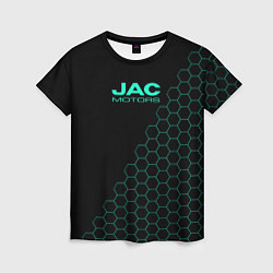 Женская футболка Jac motors чёрный мозаика