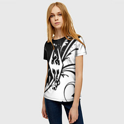 Футболка женская The Elder Scrolls узор, цвет: 3D-принт — фото 2