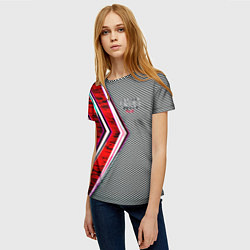 Футболка женская Audi sport geometry car, цвет: 3D-принт — фото 2