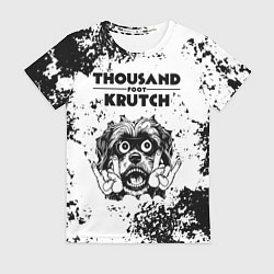 Футболка женская Thousand Foot Krutch - рок пес, цвет: 3D-принт