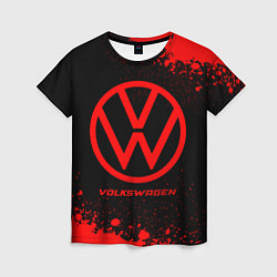 Футболка женская Volkswagen - red gradient, цвет: 3D-принт