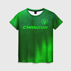 Футболка женская Changan - green gradient посередине, цвет: 3D-принт