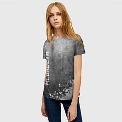 Футболка женская Megadeth - grey gradient вертикально, цвет: 3D-принт — фото 2