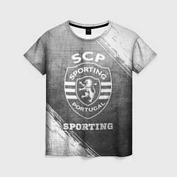 Футболка женская Sporting - grey gradient, цвет: 3D-принт