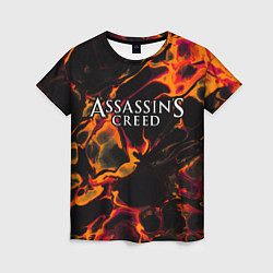 Женская футболка Assassins Creed red lava