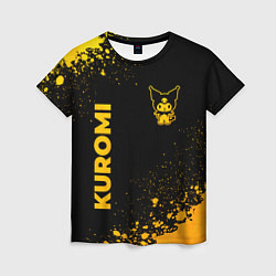 Футболка женская Kuromi - gold gradient вертикально, цвет: 3D-принт