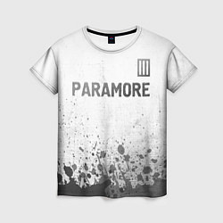 Женская футболка Paramore - white gradient посередине