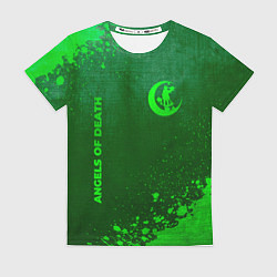 Футболка женская Angels of Death - green gradient вертикально, цвет: 3D-принт