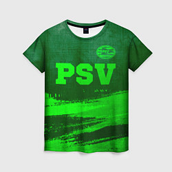 Футболка женская PSV - green gradient посередине, цвет: 3D-принт