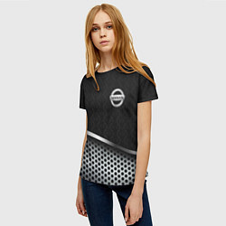 Футболка женская Nissan carbon auto, цвет: 3D-принт — фото 2
