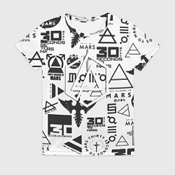 Женская футболка Linkin park pattern 30 second to mars