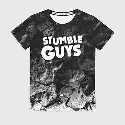 Женская футболка Stumble Guys black graphite